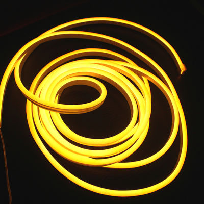 Super terang mikro fleksibel led neon tabung tali strip cahaya kuning 2835 smd pencahayaan silikon neonflex 24v