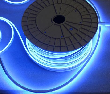 Lampu pita neon warna biru 12v 6*12mm lampu tali neon mikro