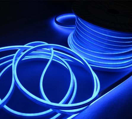 Standar kecerahan tinggi dan lampu neon tahan air mini led fleksibel, lampu neon led 6W / m biru