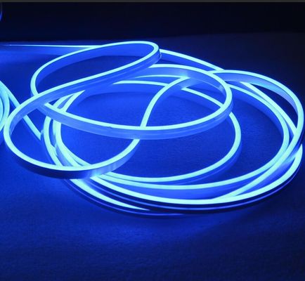 Standar kecerahan tinggi dan lampu neon tahan air mini led fleksibel, lampu neon led 6W / m biru
