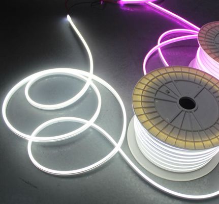 24v 6mm mini neon fleksibel led strip lampu 2835 smd silikon lapisan pita putih