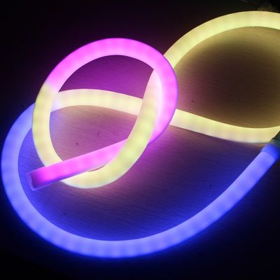 24v cantik pixel mengejar LED neon RGB 360 derajat lembut pita tabung bahan silikon