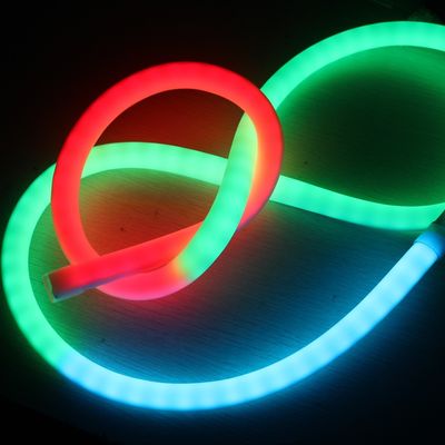 Ultra Thin 24v 360 derajat Mini Led Neon Flex Ip65 Tube Rope Rgb Dmx Pencahayaan Untuk Kamar