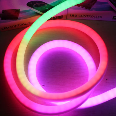 Dinamis Berubah warna 360 neon fleksibel rgb dmx 24v dipimpin neon fleksibel mengejar tali 10pixel / m