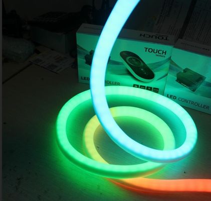 IP67 tahan air SMD 5050 multicolor 360 silikon digital rgb neon 12v dipimpin lampu tali lentur