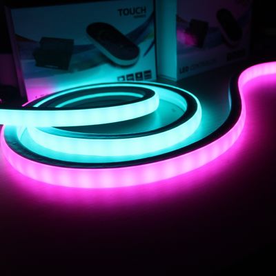 Dekoratif Waterproof 24V Fleksibel RGB LED Strip Neon Tube Flex Tali Lampu persegi 17x17mm