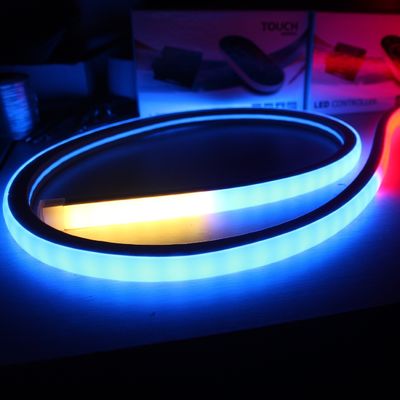 17x17mm persegi digital SMD5050 RGB Flex LED Neon Dengan Efek Campuran Warna Sempurna