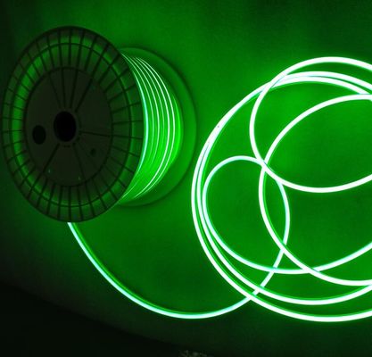ukuran mini 6x12mm 2835SMD 120leds/m pita neon fleksibel LED hijau 24v 5cm pita silikon fleksibel yang bisa dipotong