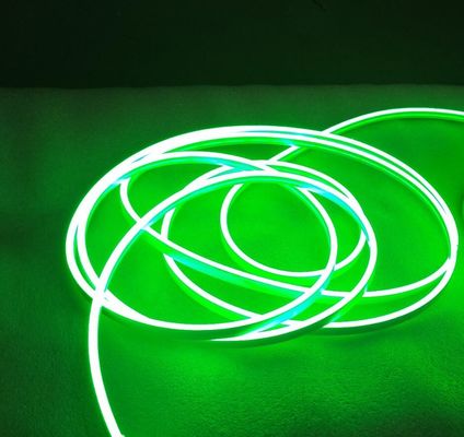 ukuran mini 6x12mm 2835SMD 120leds/m pita neon fleksibel LED hijau 24v 5cm pita silikon fleksibel yang bisa dipotong