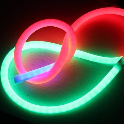 RGB Digital Pixel Chasing LED Neon 18mm 360 bulat pita neon IP67 DC12V