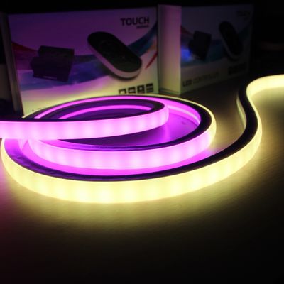 Topview digital neon piksel dmx silikon neon rgb lampu persegi 18 * 18mm neonflex