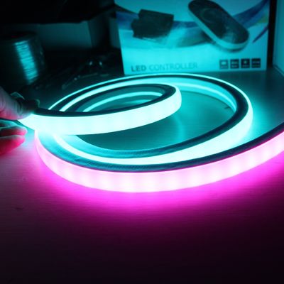50m 24v silikon Fleksibel Super Cerah SPI Campuran Warna Ip68 rgbw Led Neon Flex digital mengejar neon
