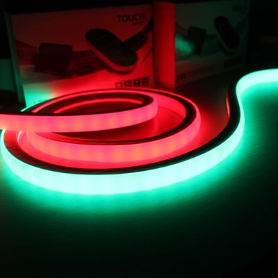 CE RoHS Disetujui persegi Led Neon Strip Waterproof rgb piksel 24V LED Neon Flex Lampu