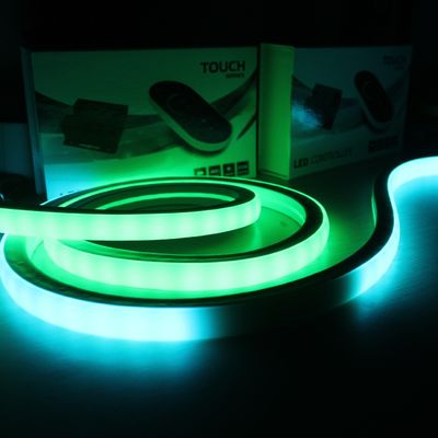 50m spool 18x18mm persegi fleksibel LED lampu tabung neon custom rgb warna berubah neon