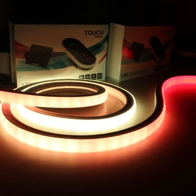 CE RoHS Disetujui persegi Led Neon Strip Waterproof rgb piksel 24V LED Neon Flex Lampu