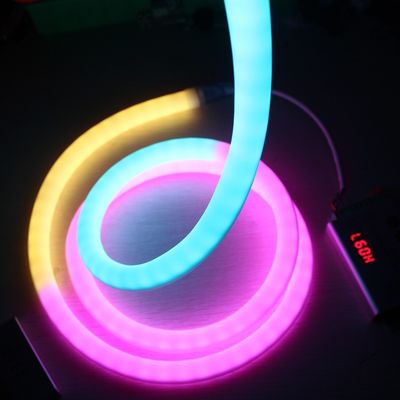 360 derajat LED bulat neon fleksibel digital dmx neon strip cahaya dmx pixel neon tali