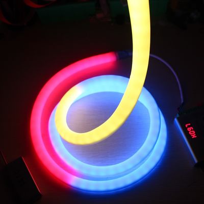 360 derajat LED bulat neon fleksibel digital dmx neon strip cahaya dmx pixel neon tali