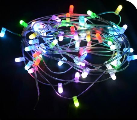 Led lampu lampu string outdoor 100m 12v rgb perubahan warna led fairy string lampu Natal klip strip