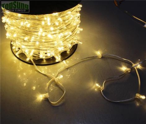 Natal 100m 666leds 12V LED Clip Lampu hangat putih 5mm pesta dipimpin Natal lampu string
