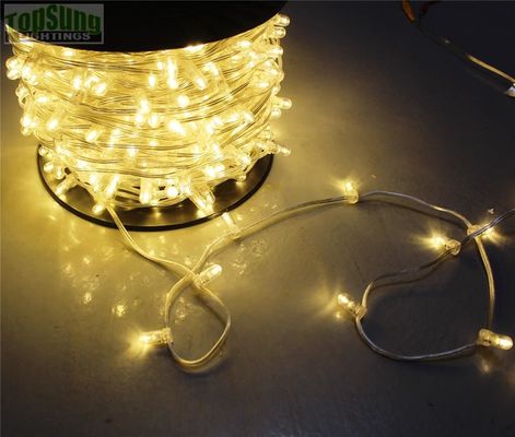 100m spool kristal hangat putih klip string 666 dipimpin Natal lampu dekoratif string