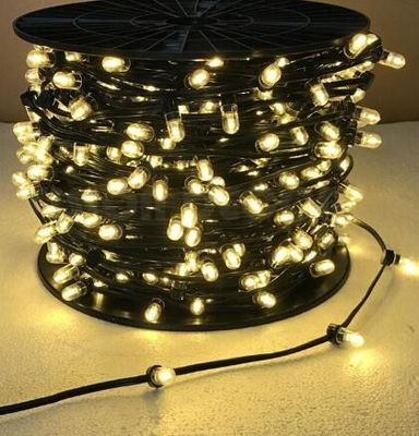 100m Dekorasi Pohon Luar Ruangan Wire hijau gelap Natal 12V LED Fairy Clip Lampu led Natal