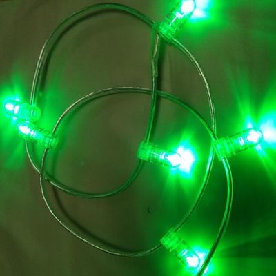 hijau PVC kristal Wire DC 12V lampu klip 1000leds fairy light string 100m/roll led lampu kuncup