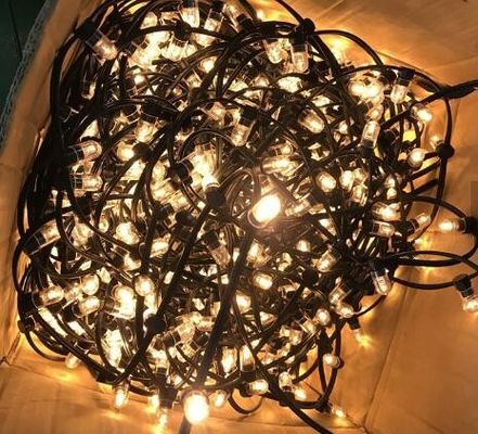 Waterproof 100m Lampu string yang dapat dihubungkan untuk dekorasi Natal 12v klip string 666 led