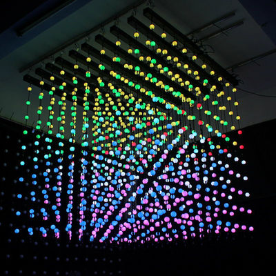 5m 25 dmx string bola dipimpin titik cahaya piksel 3d globe lampu tirai dekorasi programmable