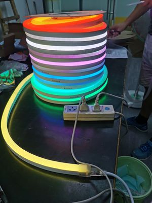 Drop shipping IP67 Waterproof silikon PVC SMD5050 RGB RGBW LED Neon strip Flex Lampu untuk dekorasi bangunan