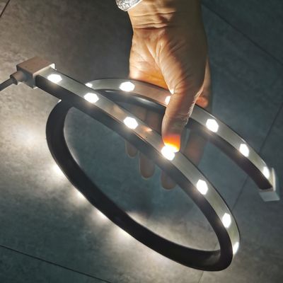 Hitam PVC Tali LED Lampu Lanskap Wall Wash Led Strip Fleksibel