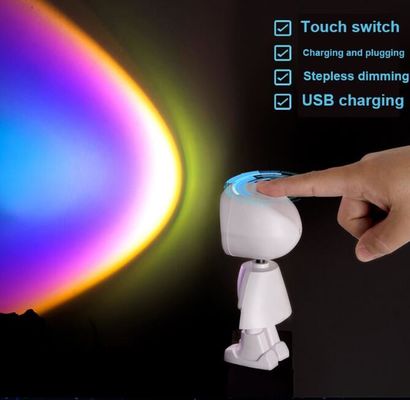USB Charging Robot Sunset Proyeksi Cahaya Dekorasi dinding ruang tamu