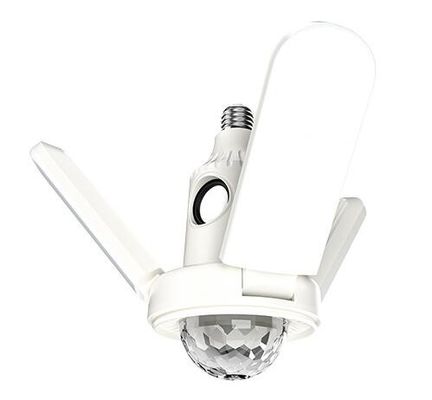 Bluetooth 40w Lampu Panel Langit-langit LED E27 E40 Folding Fan Blade